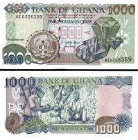 *1000 Cedis Ghana 1996, P32a UNC - Kliknutím na obrázok zatvorte -